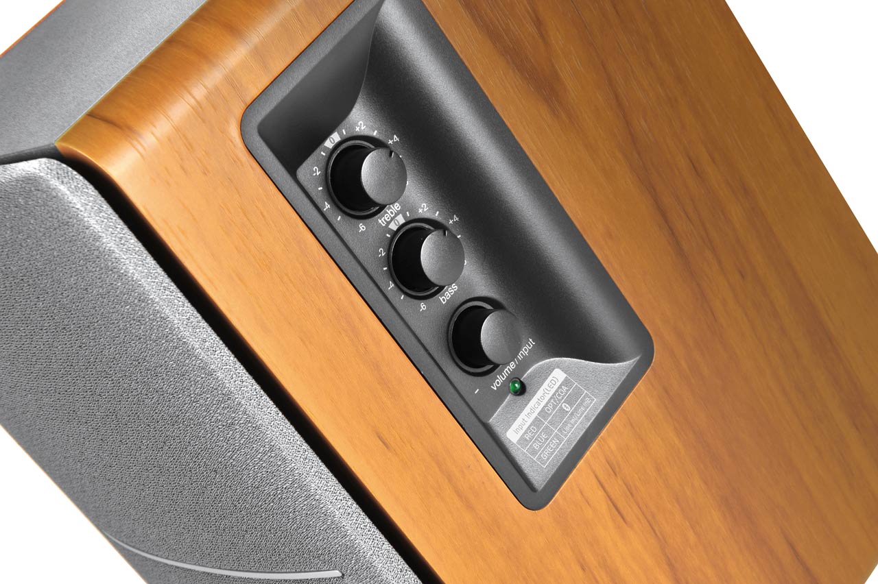 Edifier Altavoces Activos de estantería con Bluetooth R1280DBs- Entrada  óptica - Altavoces de Estudio Tipo Monitor 2.0 Wireless - 42W RMS con  Salida de línea para subwoofer - Grano de Madera : : Electrónica