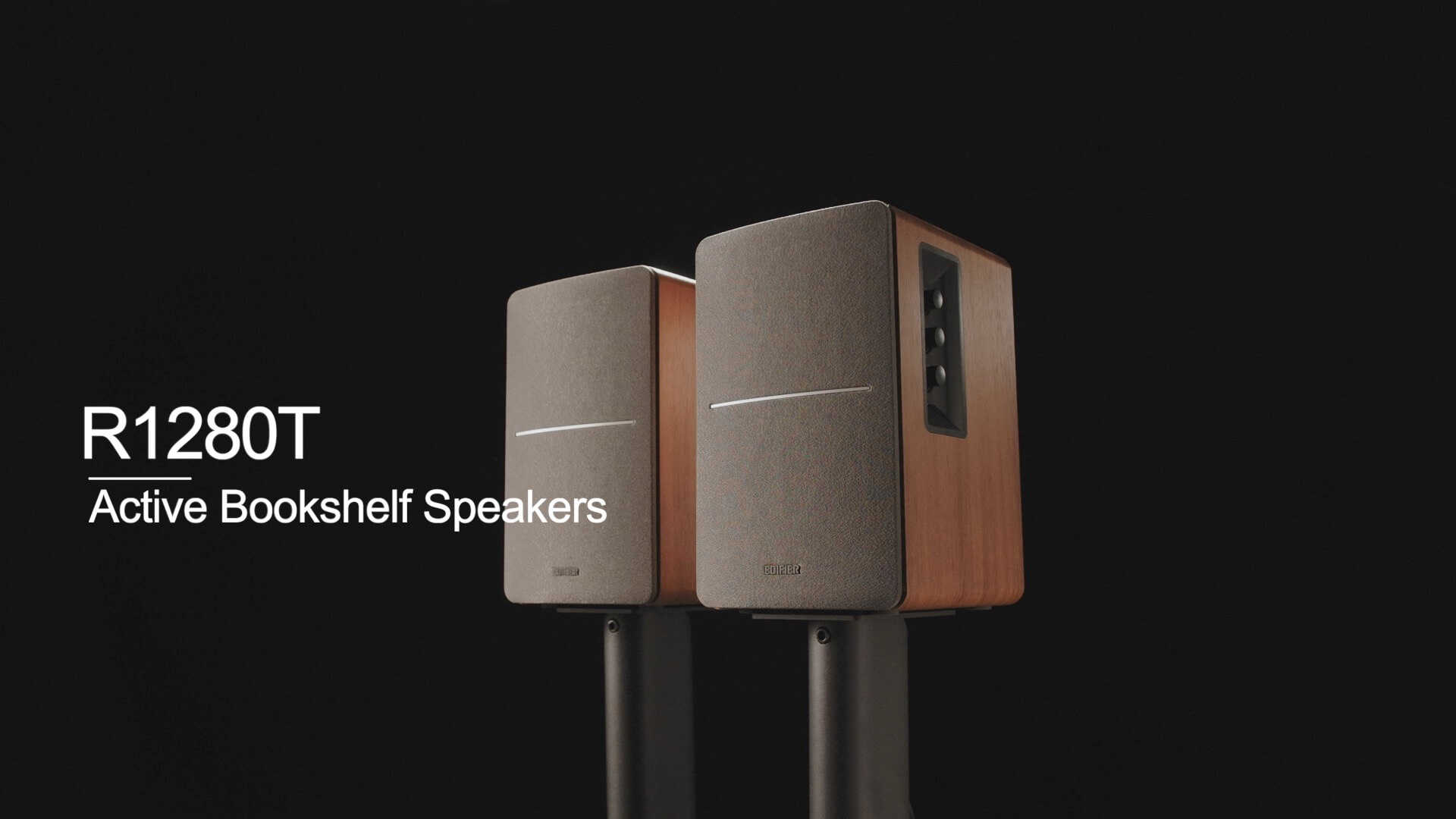Edifier - 4 R1280T Powered 2-Way Bookshelf Speakers (Pair) - Brown (R1280T)  